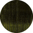 thumbnail image 1 of Ahgly Company Machine Washable Indoor Round Abstract Yellow Modern Area Rugs, 5' Round, 1 of 4