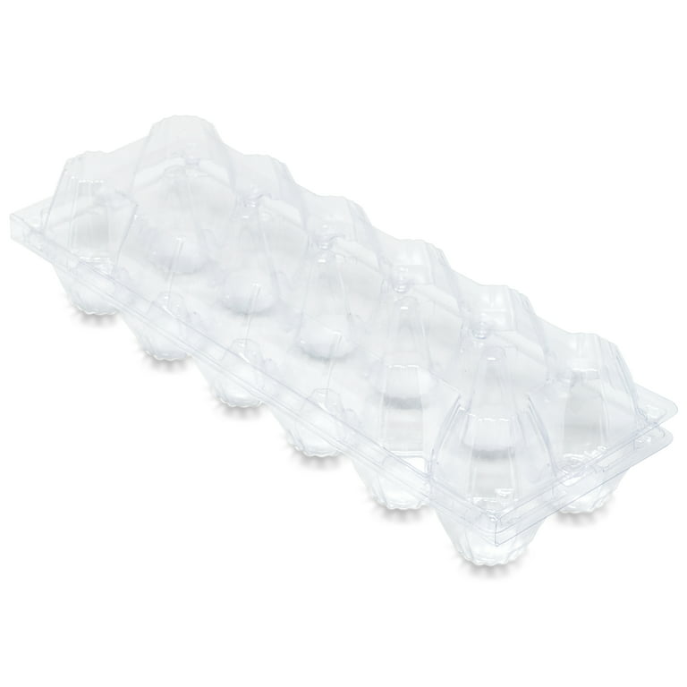 50PCS Egg Cartons Cheap Bulk, Clear Plastic Egg Cartons for Chicken Eggs,  Holds up to 12 Eggs Securely, Perfect for Home Refrigerators, Business