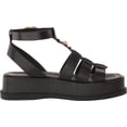 thumbnail image 6 of Sam Edelman Naima Black Leather Multi Straps Buckle Ankle Block Heel Sandals (Black, 13), 6 of 6