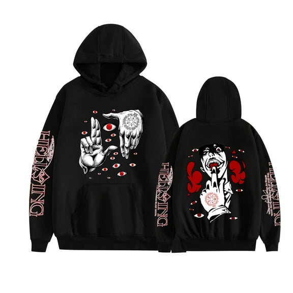 Azikbd  Hellsing Ultimate Alucard Anime Hoodie sweatshirt men's and women's fashionable long sleeved winter casual pullover