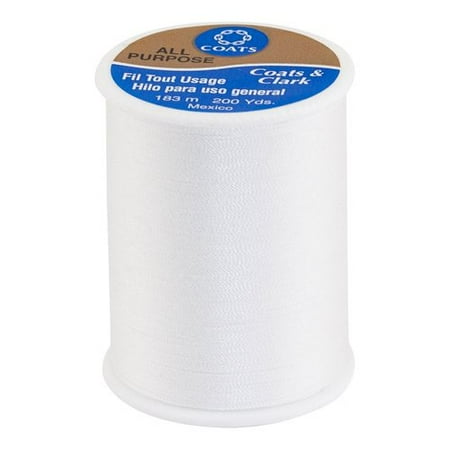 Coats & Clark 200-Yard Polyester Spool of Thread, White