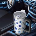 thumbnail image 6 of 40oz Pioneer Flower Floral Print Pattern Insulated Tumbler with Handle, BPA-Free Leak Proof Lid and Straws, Double Wall Vacuum, Hot 12h/Cold 34h, 6 of 6