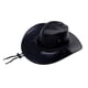 thumbnail image 5 of Sombrero de vaquero, accesorio de disfraz, sombrero de sol de piel sintética de moda, sombreros de jazz unisex. Negro, 5 of 9