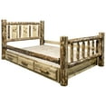 thumbnail image 5 of Glacier Country Collection California King Storage Bed w/ Laser Engraved Bear Design, 5 of 6
