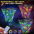 thumbnail image 4 of WonderStone Mini Basketball Hoop for Kids，LED Light-Up Net & Electronics Scoreboard, Remote-Controlled Indoor Basketball Hoop for Wall with 4 Balls, Outdoor Kids Toys for Ages 5 to 13 , Blue&Red, 4 of 11