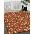 thumbnail image 2 of Ahgly Company Indoor Square Patterned Carrot Orange Area Rugs, 6' Square, 2 of 6