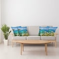 thumbnail image 4 of Ambesonne Blue Throw Pillow Cover 4 Pack, Tranquil Tahoe Shoreline, 16", Blue Grey Green, 4 of 7