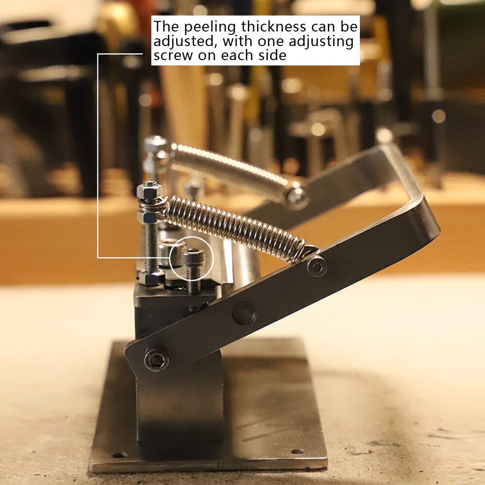 DENEST Manual Leather Splitter Skiver Adjustable Leather Skiving Machine Paring Peeling Machine, 304 Stainless Steel