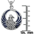 thumbnail image 2 of Jewelry Trends Phoenix Fire Bird Sterling Silver Pendant Necklace 18" Blue Paua Shell Wings, 2 of 3
