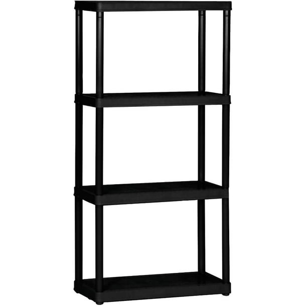 24" x 12" x 48" 4 Shelf Light Duty Black Poly Shelving Unit Walmart.ca