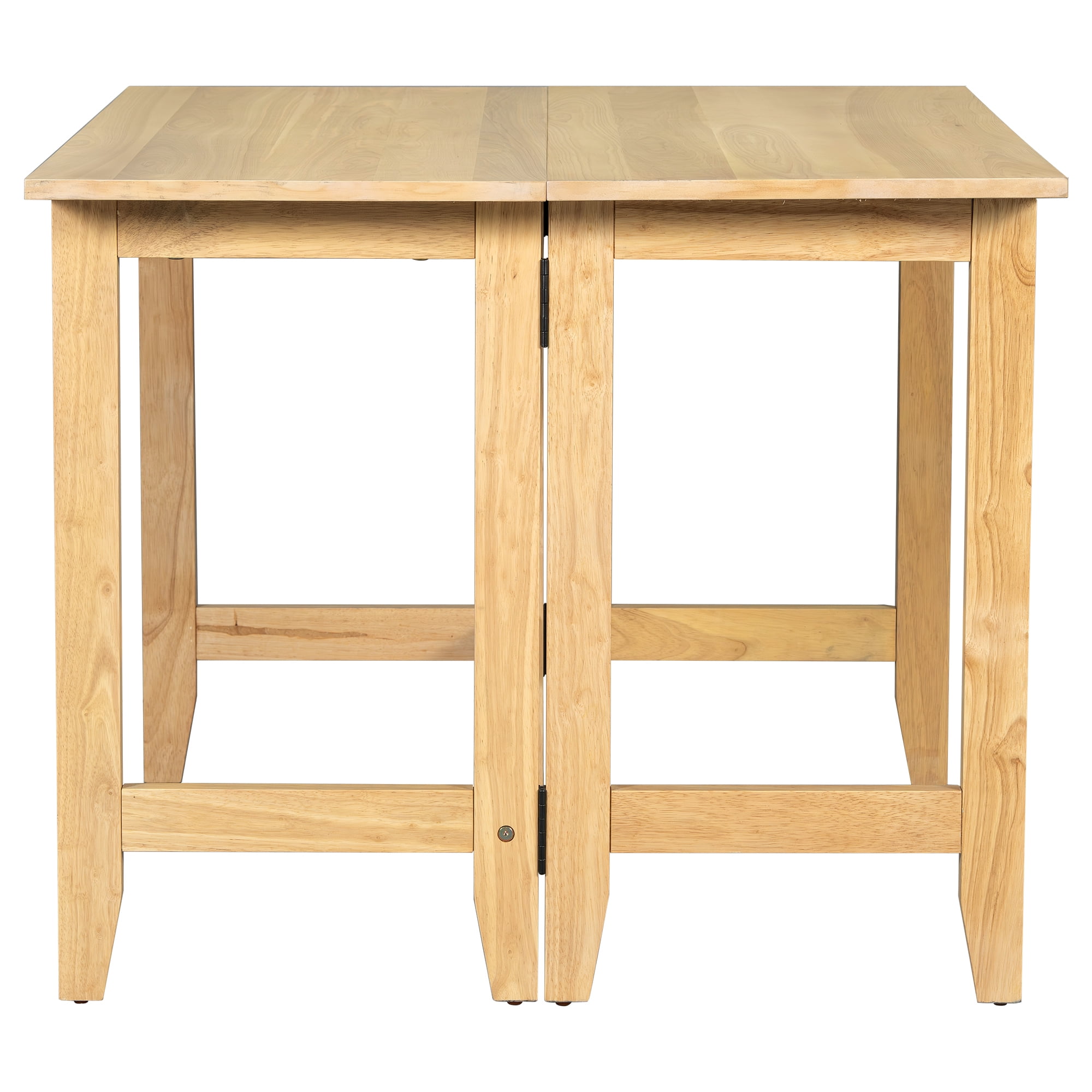 Euroco 47" Wood Extendable Dining Table for 4, Farmhouse Kitchen Table with Drop Leaf for Small Places, Dining Room, Living Room,Natural