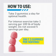 CON-CRET Creatine HCl Gummies, Sour Berry Zing Flavor, Supports Muscle & Brain Health, 60 Count
