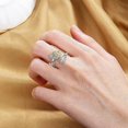 thumbnail image 3 of Bague en Argent Sterling Tu Es Mon Soleil Tournesol Cz Cœur Réglable, 3 of 5