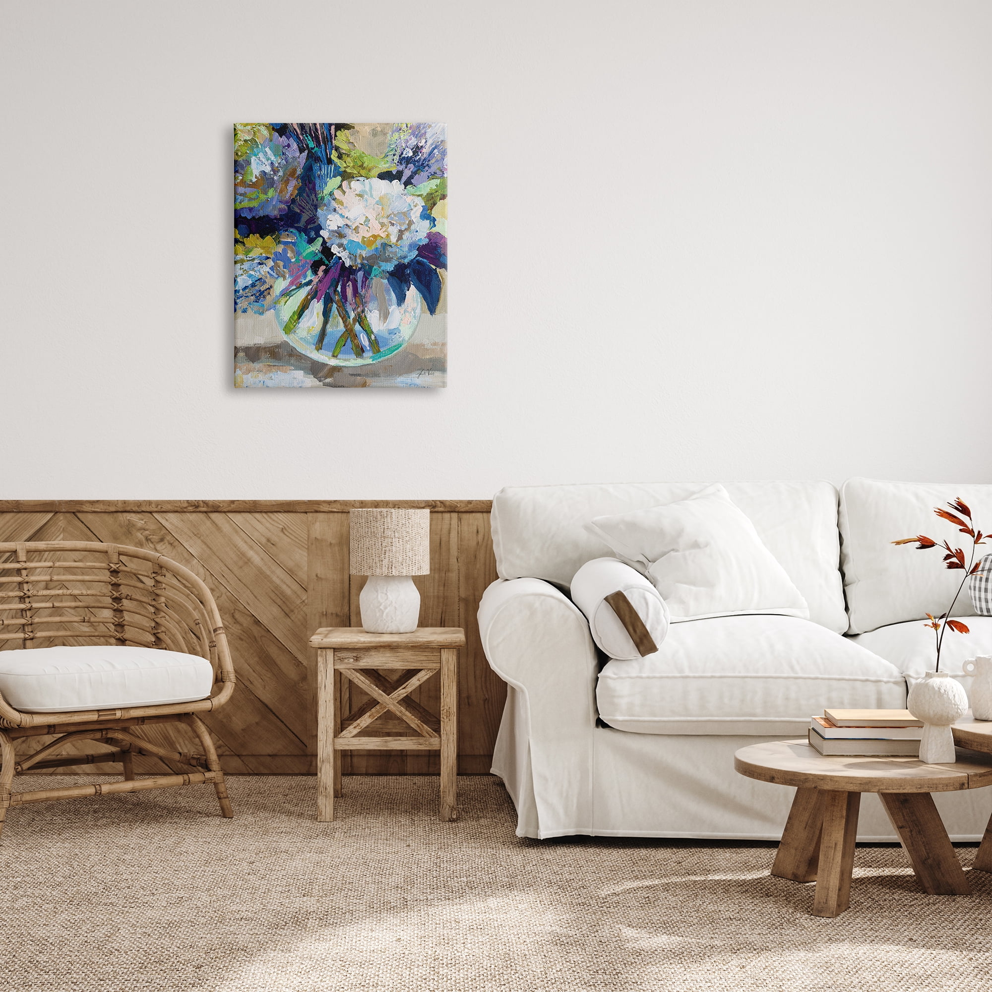 Stupell Industries Modern Flower Vase Botanical & Floral Painting Gallery Wrapped Canvas Print Wall Art, 24 x 30