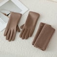 thumbnail image 5 of 2-in-1 Faux Suede Gloves with Ribbed Knit Wrist Warmers, 5 of 5