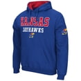 thumbnail image 2 of Men's Colosseum Royal Kansas Jayhawks Sunrise Pullover Hoodie, 2 of 3