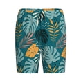 thumbnail image 3 of Yiaed Tropical Leaves for Men's Soft Sleep Pajama Short Lounging Pajama Shorts-Medium, 3 of 8