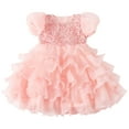 thumbnail image 4 of Flower Girls Ruffles Princess Birthday Wedding Party Dress Sequin Cake Dress, 4 of 7