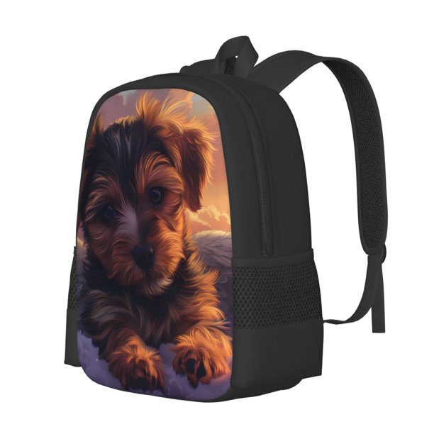 Easygdp Puppy Lying On A Cloud Mochila de Gran Capacidad Minimalista Ideal para Escuela, Viajes y Uso Diario