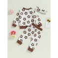 thumbnail image 4 of Bagilaanoe 2PCS Toddler Baby Girl Long Pants Set Flower Print Long Sleeve Sweatshirt Pullover Tops + Sweatpants + Headband 6M 12M 18M 24M 3T Kids Casual Sweatsuits, 4 of 8
