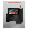 thumbnail image 2 of Reception Desk 55 Inch L-Shaped Counter, Office Front Desk with Drawer & Cabinet, Checkout Counter for Lobby Salon Office, Black, 2 of 9