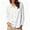 White, variant on cocolona Heart-Shaped Button Down Blouses for Women Solid Color Long Sleeve Lapel Shirts Trendy Casual Blouses