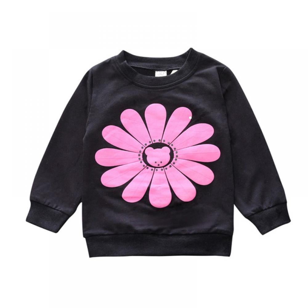 URMAGIC Baby Girl Winter Clothes Sunflower Print Long Sleeve Sweatshirt Top+Long Pants Cute Baby Girl Outfit 1-4 Years