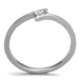 thumbnail image 2 of Midi Promise Wedding Ring, 1.2 Ct Round Brilliant Cut Simulated Diamond, Bypass Engagement Ring, 14K White Gold Plated, Special Valentine Ring, Two Stone Anniversary Ring, Proposal Ring, 2 of 3