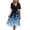 Navy, variant on Spring Summer Chiffon Midi Dresses for Women 2026 Elegant Classy Wedding Guest Floral Formal Cocktail Prom Dress