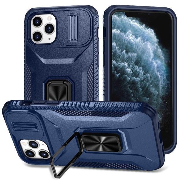 Funda para GANGXUN iPhone 11 Pro Max - Soporte metálico, Función magnética, Azul
