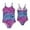 Dark Purple, variant on TOOYOU Girls Swimwear Printed Fishscale Swimsuit For Baby Cuhk Kids Swimsuit Sweet Girl Eco-Friendly Recycled Swimwear Size 4-5 Years Blue