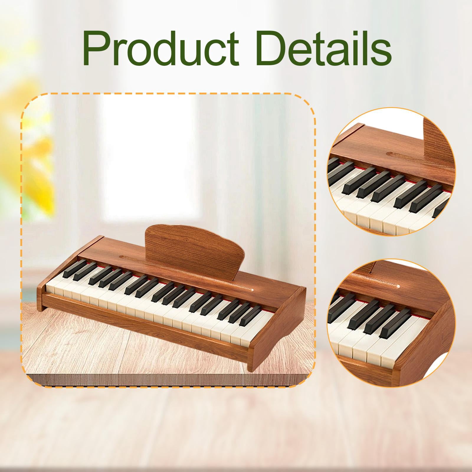 Keyboard Piano Kids Wood Piano 37 Keys Educational Instrument Wooden Material Home Learning for Children