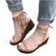 thumbnail image 3 of Moda mujer sólido verano señoras cómodas sandalias talón pendiente Casual playa zapatos Wmkox8yii  sa1017, 3 of 6