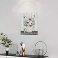 thumbnail image 2 of Farmhouse Floral Bathroom Wall Art Flowers Hummingbird Bathroom Pictures Bathroom Wall Decor Rustic Country Flowers Bathroom Canvas Painting Framed Artwork for Bathroom Kitchen Bedroom 12"x16", 2 of 6