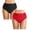 Black 1PCS & Red 1PCS, variant on 2 Pack Swim Shorts for Women High Waisted Bikini Bottoms Full Coverage Bathing Suit Women's Swimwear