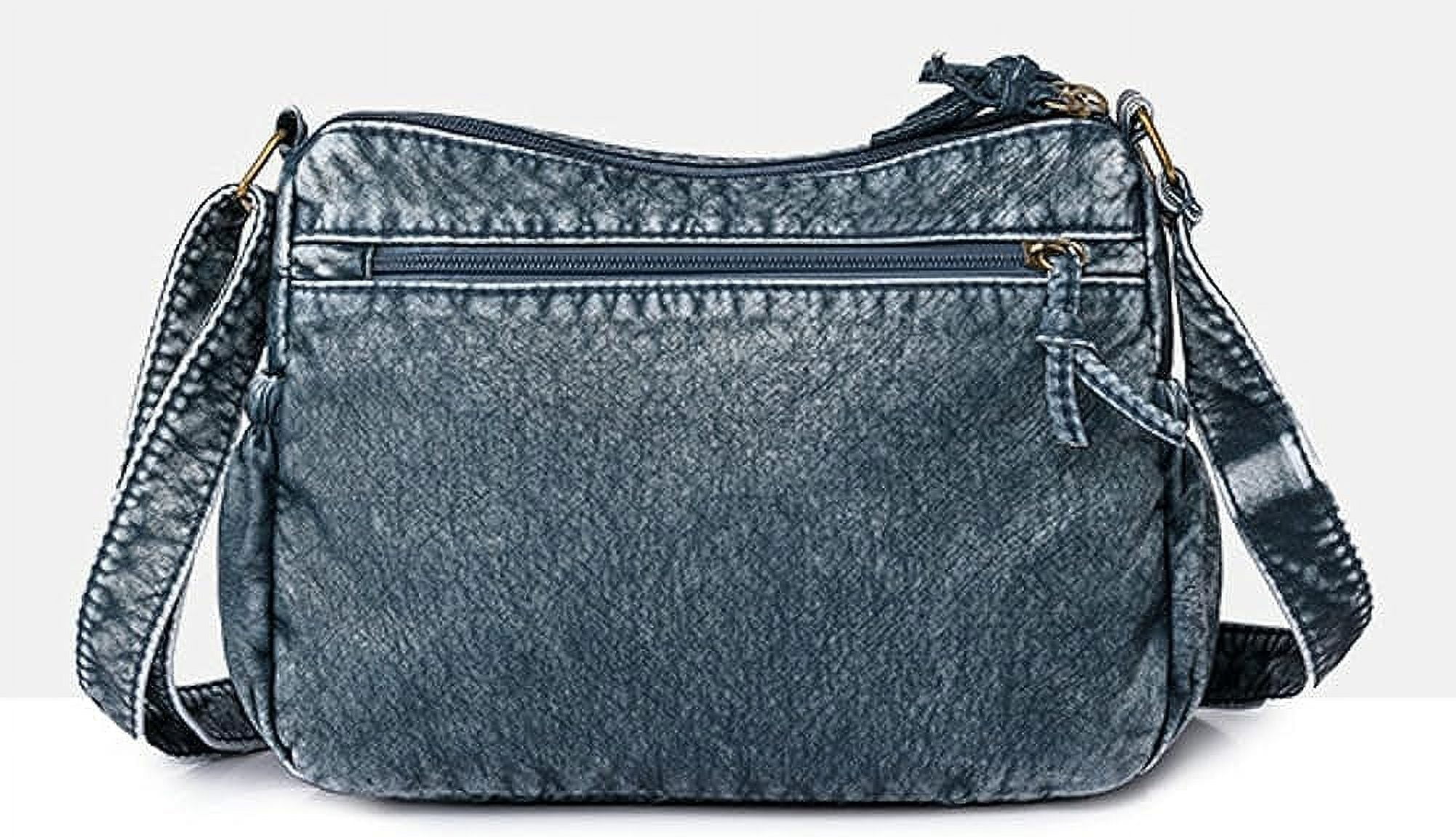 Leather Hobo Bag Women Retro Denim Bag Large Crossbody Shoulder Bag Casual Handbag Purse