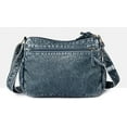 thumbnail image 5 of Leather Hobo Bag Women Retro Denim Bag Large Crossbody Shoulder Bag Casual Handbag Purse, 5 of 7