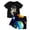 3-Sky Blue, variant on WhouRiu Boys Girls Summer Casual Outfits Kids Unisex Cute Short Sleeve Graphic Tees And Shorts Sets