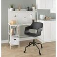 thumbnail image 3 of LumiSource Black Metal, Black PU Margarite Adjustable Office Chair, 3 of 8