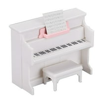 Scale Model​​ Miniature Grand Piano Model, 3.3-Inch Scale Replica with Stool and Sheet Music for Display Decor​ Miniature Stool​​