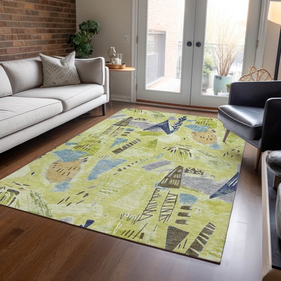 Addison Rugs Machine Washable Indoor/ Outdoor Baja Chantille Rug 10'x14' - Aloe