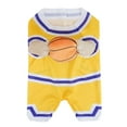 thumbnail image 2 of Gustave Dog Basketball Costume Funny Pet Halloween Costumes Dress Up Sports Outfit Basketball Player Cosplay Clothes with Ball for Small Medium Dogs Cats - Yellow, L, 2 of 8