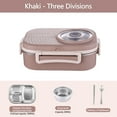 thumbnail image 2 of KCEHTA Stainless Steel Lunch Box Office Worker Student Lunch Box Sealed Lunch Box with Soup Bowl 3 Compartment Insulated lunch box, 2 of 7