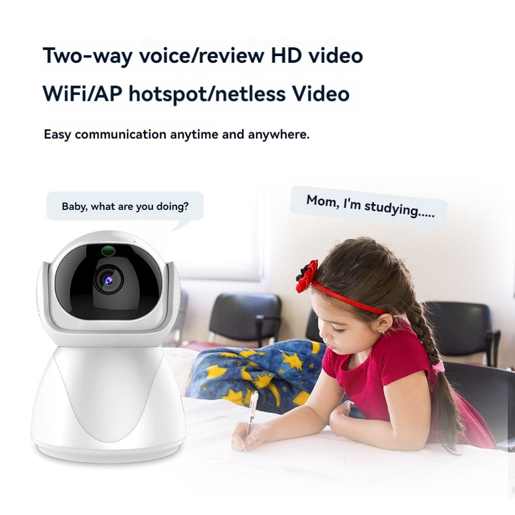 Indoor Security Camera for Home Baby Monitor Dog-Cat-Pet Cameras Surveillance Cameras with Night Vision 32G US Plug