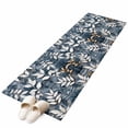 thumbnail image 2 of 2'x6' Rug Runners for Hallways Kitchen, Blue White Leaves Non Slip Entryway Beside Floor Carpet Runner, Vintage Ethnic Boho Botanical Branch Washable Laundry Room Bedroom Throw Rugs Mat, 2 of 8