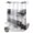 Slate, Charcoal, variant on No Hook Shower Curtain, Black Grey Abstract Shower Curtains for Bathroom with See Through Top Window, Gradient Modern Geometric Simple Art Waterproof & Washable Bath Curtain Stand Up Stall 36"x72"