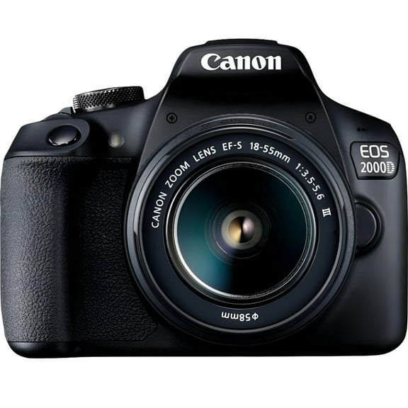 Canon EOS 2000D / Rebel T7 DSLR Camera w/ 18-55mm DC III Lens (International Version)