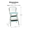 thumbnail image 6 of COSCO Stylaire Retro Chair + Step Stool with Flip-Up Seat (Teal, one pack), 6 of 7