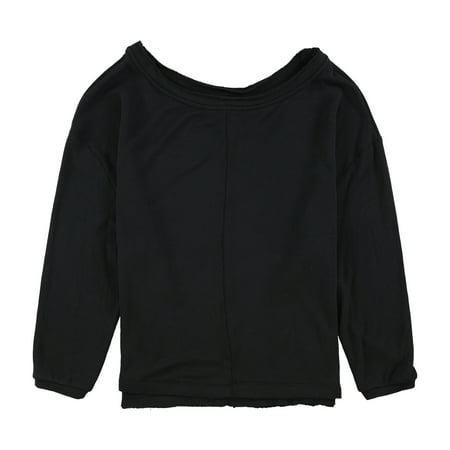 Free People Womens Good Terry Pullover Sweater, Black, X-Small