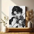 thumbnail image 6 of Black White Violinist Sketch Canvas Print, Classical Music Art Gift For Music Lovers Home Wall Decor, 6 of 8